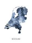 Nederland Watercolor Map Art Print