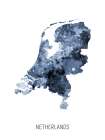 Netherlands Watercolor Map Art Print