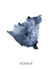 Nicaragua Watercolor Map Art Print