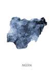 Nigeria Watercolor Map Art Print