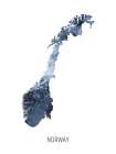 Norway Watercolor Map Art Print