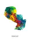 Paraguay Watercolor Map Art Print