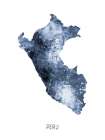 Peru Watercolor Map Art Print