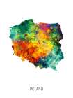 Poland Watercolor Map Art Print