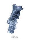 Portugal Watercolor Map Art Print