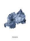 Rwanda Watercolor Map Art Print