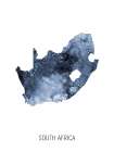 South Africa Watercolor Map Art Print