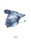 Spain Watercolor Map Art Print