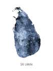 Sri Lanka Watercolor Map Art Print