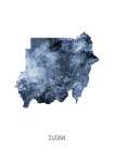 Sudan Watercolor Map Art Print