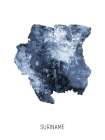 Suriname Watercolor Map Art Print