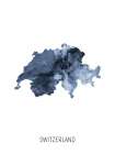 Switzerland Watercolor Map Art Print
