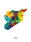 Syria Watercolor Map Art Print