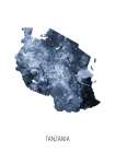 Tanzania Watercolor Map Art Print