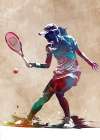 Sport Tennis Player Art Print