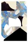 Blue Neutral Beige Black 2 Art Print