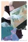Blue Black Neutral White Abstract 2 Abstract Art Print