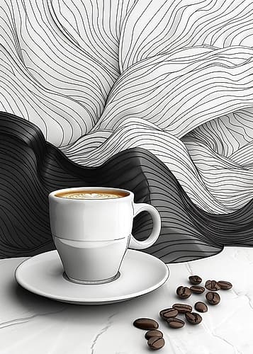 I Love Coffee Food Illustration Art (3) Coffee Print