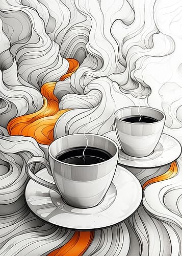 I Love Coffee Food Illustration Art (9) Coffee Print