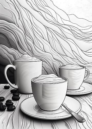 I Love Coffee Food Illustration Art (13) Coffee Print