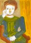 Lady Thinking Art Print