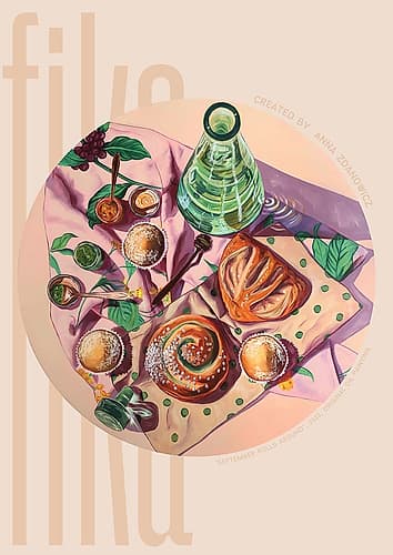 September Rolls Around Food Print
