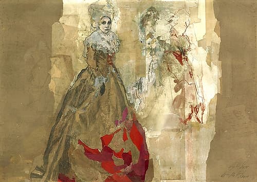 Hommage An Watteau XIV Fashion Print