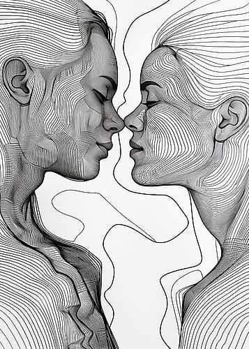 Lines Art Love 1 Art Print