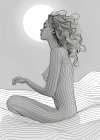 Lines Art Woman 4 Art Print