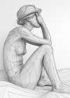 Lines Art Woman 6 Art Print