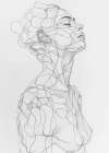 Lines Art Woman 14 Art Print