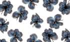 Navy Floral Mix Art Print