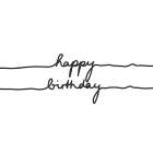 Happy Birthday Minimalist Print