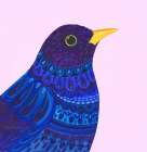 Decorative Blackbird Art Print