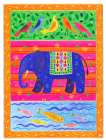 Elephant Stroll Art Print