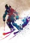 Sport Skiing art Art Print