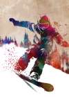 Sport Snowboard art Art Print