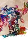 Sport Snowboard art Art Print