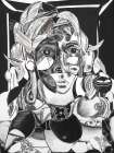 black and white Art Print
