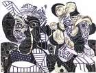 black and white Art Print