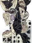 black and white Art Print