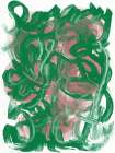 Chaos green large abstract Art Print