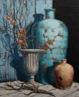 Stileben.Turquoise.Olia Art Print