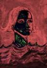 The Swimmer Pink Art Print