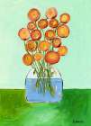 Poppies in Vase Art Print