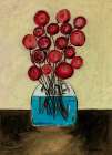 Poppies in Vase Tan Art Print