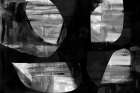 Abstract Black Night Shapes 3 Minimalist Print