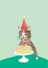 Birthday cat Art Print by Sharyn Bursic