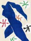 Blue cut out abstract figure Minimalist Print