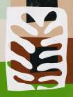 Leaf cut out with garden brick Minimalist Print